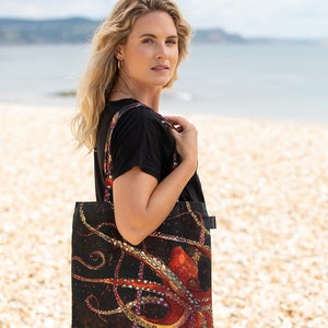 Tote Bag - Red Octopus  (TB0014)