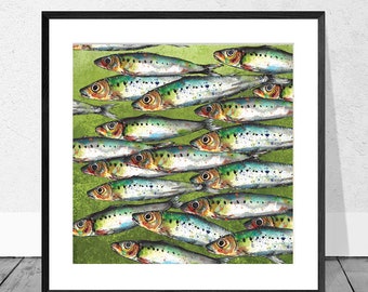 Sardine art print  (P0079)