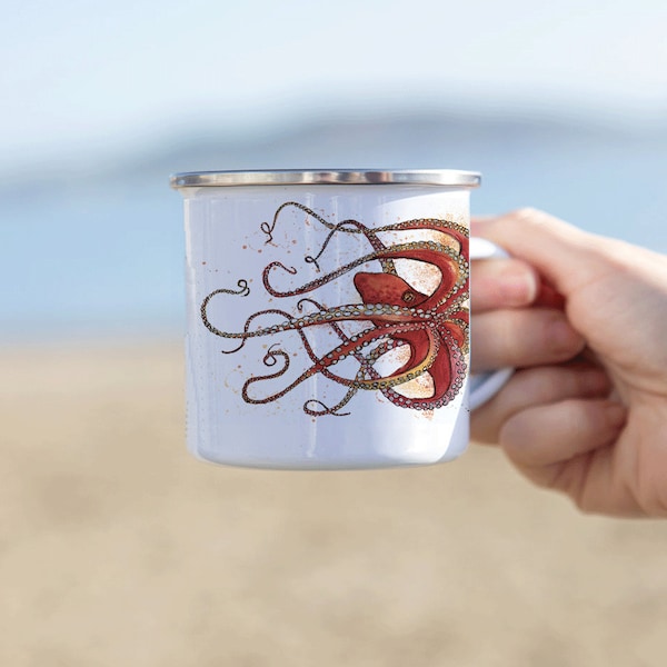 Octopus Travel Mug Etsy