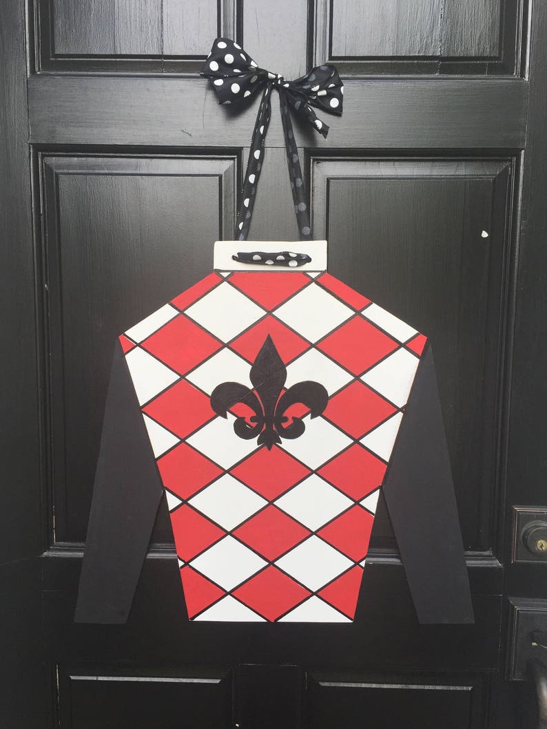 jockey door hanger Ky derby wreath Ky Derby Jockey Silk Ky derby door hanger Ky derby jockey silk door hanger jockey wreath Ky Derby