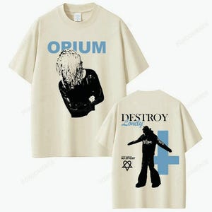 Chemise rap opium Playboi Carti Destroy T-shirt hip hop oversize Lonely I AM MUSIC