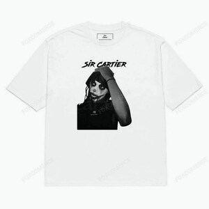 Camiseta Sir Cartier Playboi Carti Rapper com estampa de rapper e estilo streetwear