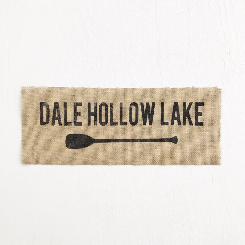 dale hollow lake unframed burlap print