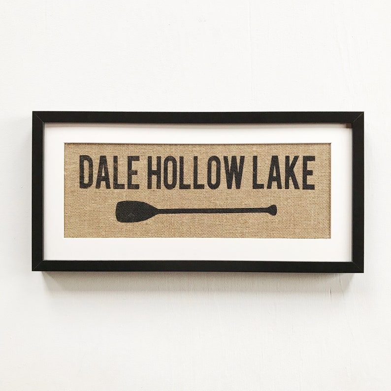 dale hollow lake unframed burlap print