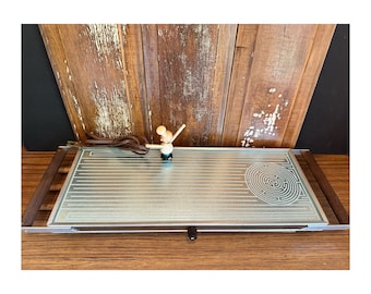 Scaldavivande elettrico automatico Cosmopolitan, piastra riscaldante, scaldavivande di dimensioni standard, Salton, 27x9, piano in vetro, manici in legno, scaldavivande retrò, funzionante!