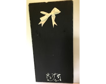 Krijtbord echte dakleisteen 22 x 11, handbeschilderde bloemen, wanddecor, muurkrijtbord, slaapzaaldecor, kantoordecor, muurteken, huwelijksteken, bloemen