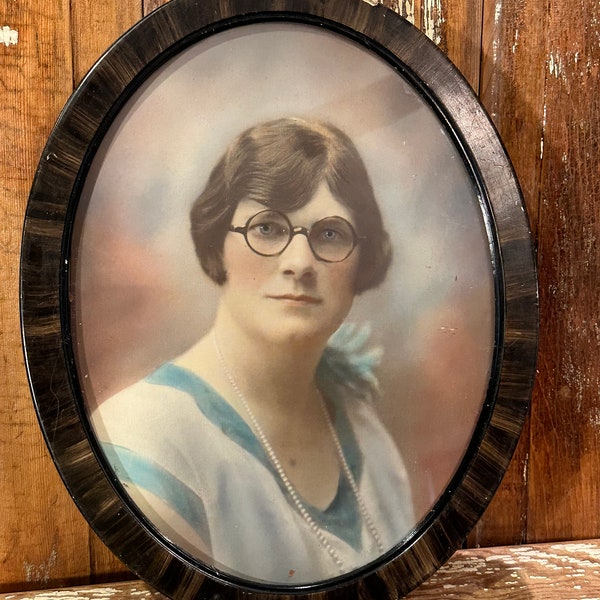 Antique Tiger Wood Picture Frame Etsy