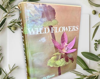 Vintage Gardening book,Wildflowers,1974,dust jacket,large Plants,illustrated,flowers,planting,home gardening,1970s,coffee table book