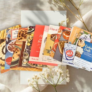 Recipe book pamphlet bundle,lot,cookbook bundle,booklets,1950s,set of 13,vintage cookbooks,old fashioned cooking,paperback recipe books