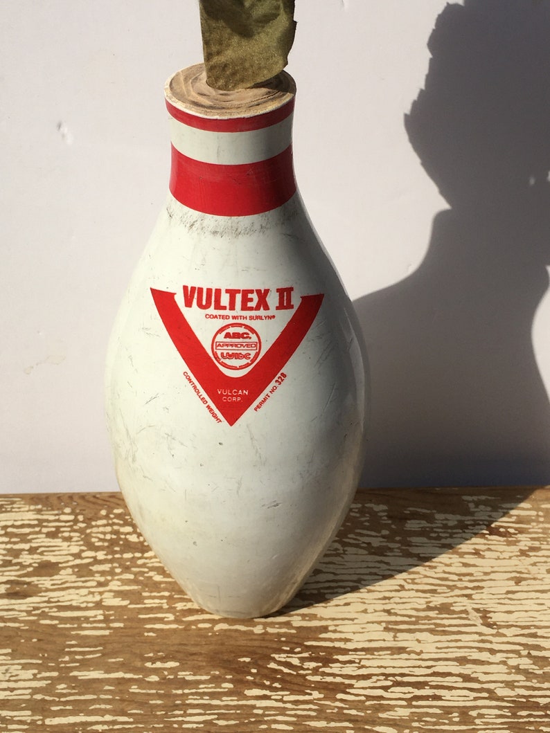 Bowling Pin Vase Brunswick Maxvultexamf Litewith Silk Etsy