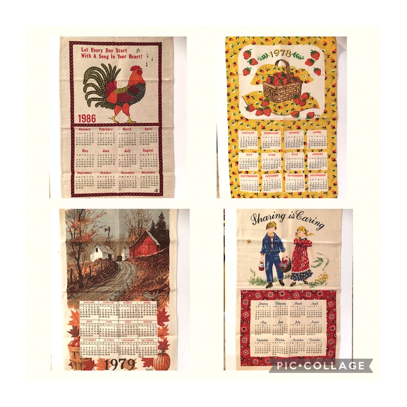 2025 Calendar Towels Etsy