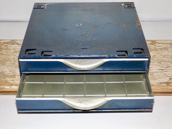 Equipto 2 Drawer Industrial Metal Storagevintage Storage Etsy
