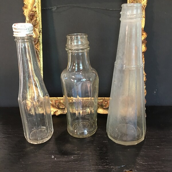 Antique Glass Ketchup Bottles Etsy