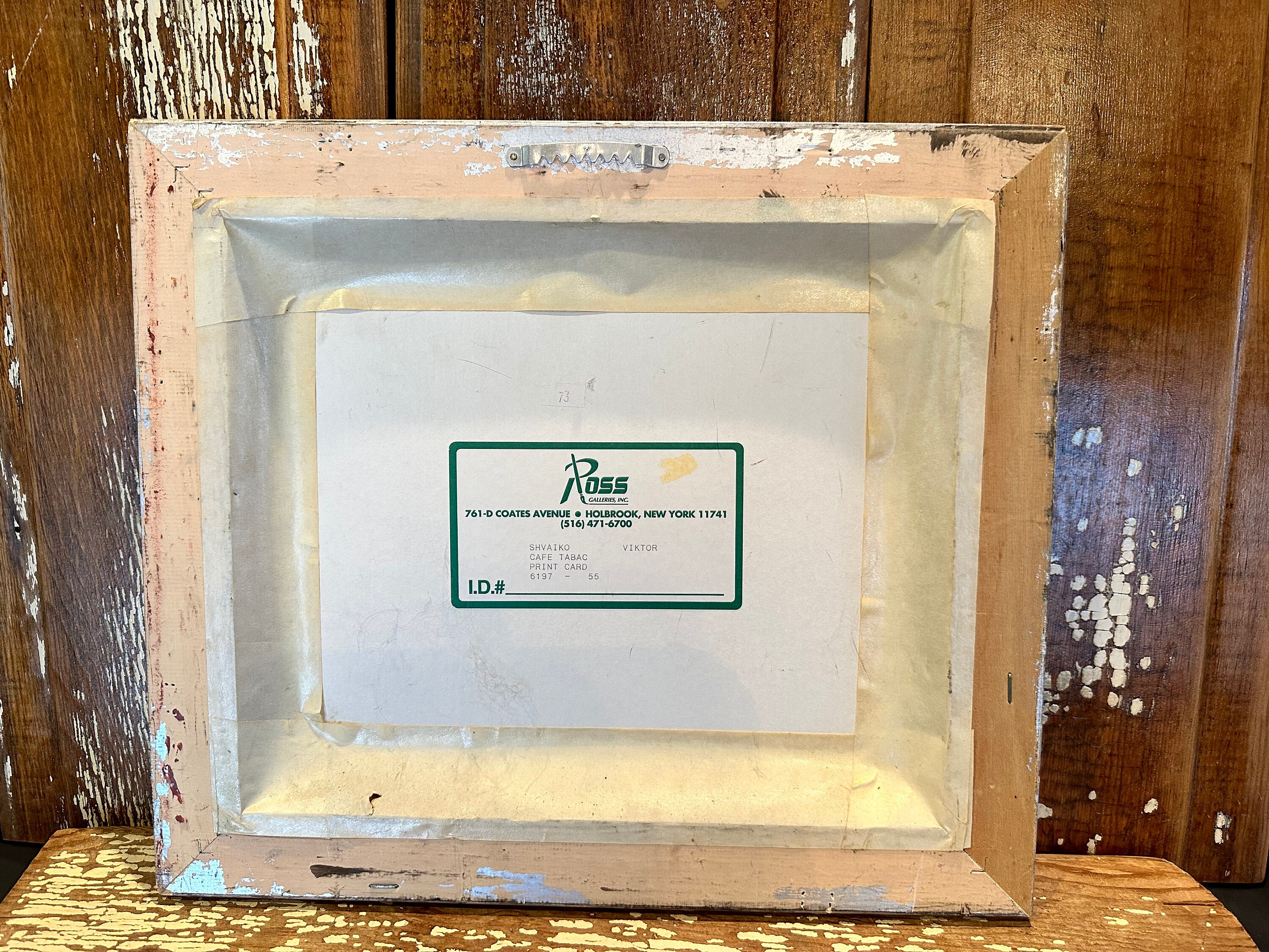 Ornate Silver Wood Frame Viktor Shvaiko,cafe Tabac,fine Art