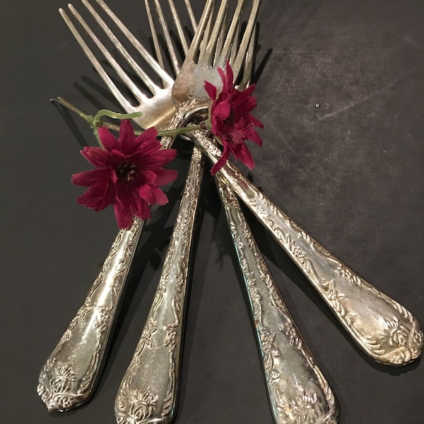 Will Rogers Enchanted Rose Flatware Etsy