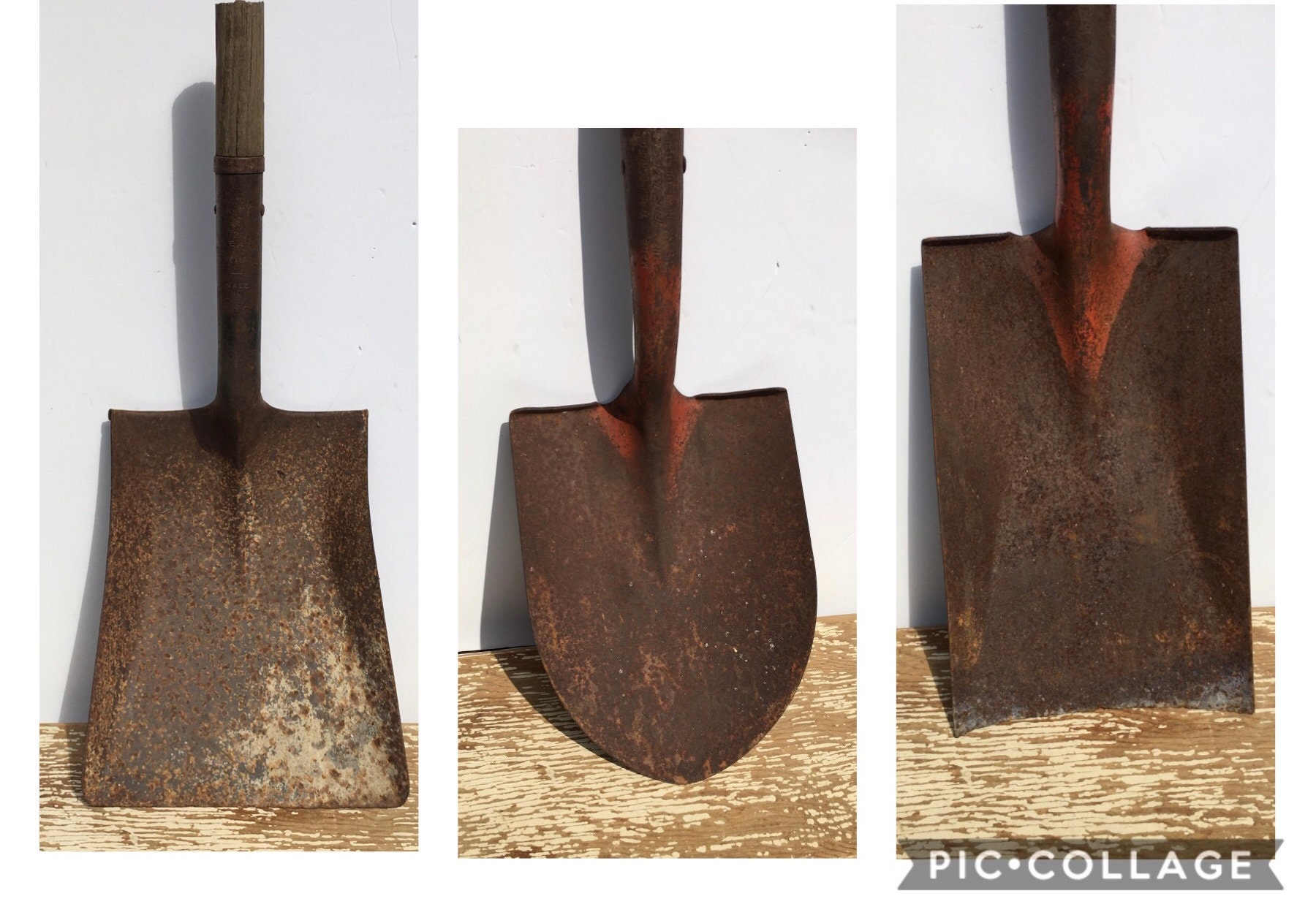 Antique Rusty Shovel Headpick Oneno Handlegardenoutdoor Etsy