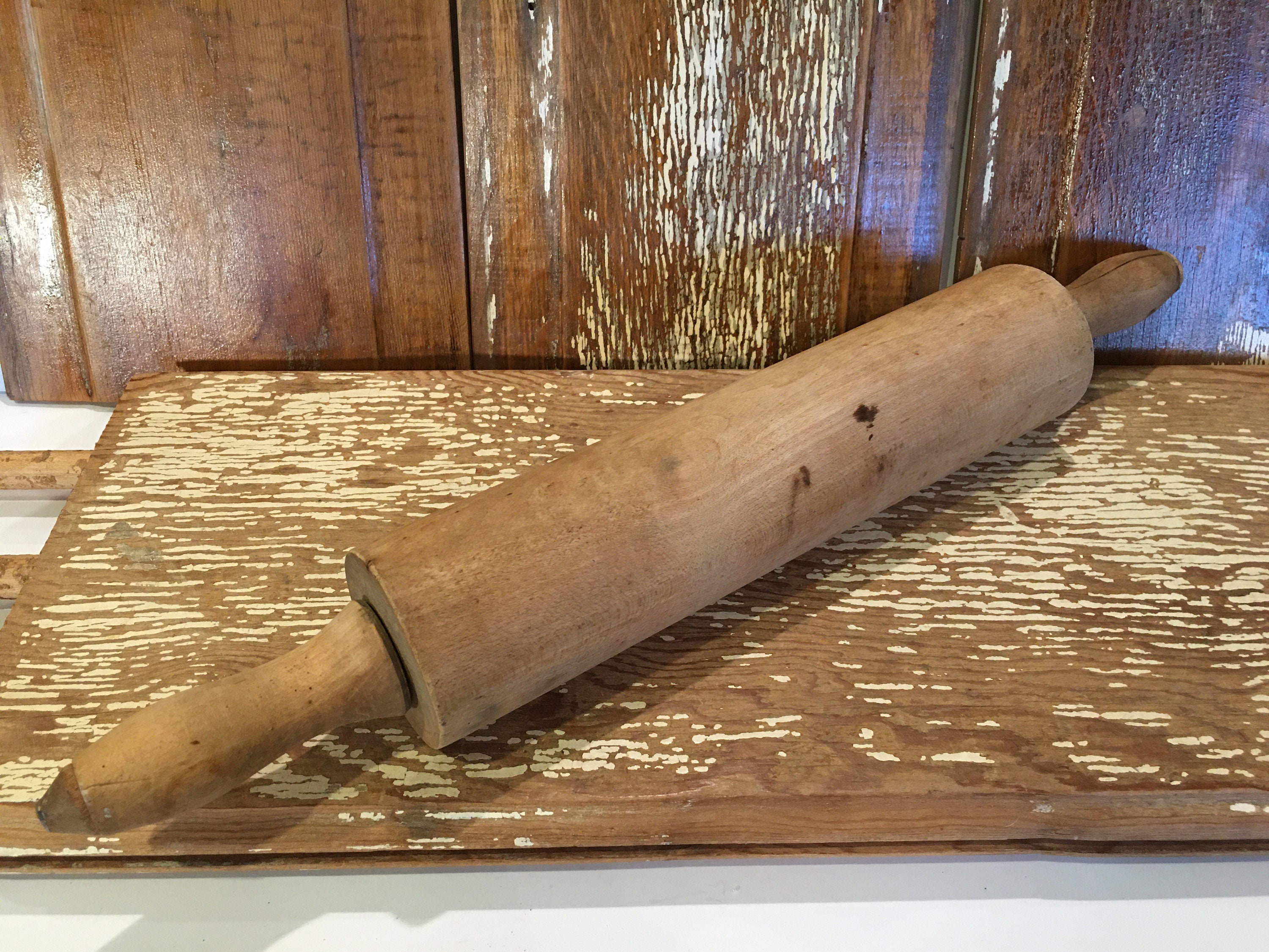 Großer Teigroller aus Holz,Teigrolle aus Nudelholz mit 45 cm Länge,professioneller Teigroller und Nudelholz