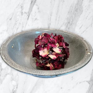 Lavandino in smalto grigio, vasca, granito, grande ciotola in smalto, smalto, fioriera, decorazione per veranda, contenitore per cucina, rotondo da 12&quot;, profondo 3&quot;, arrugginito, invecchiato