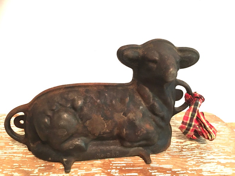 Extra Large Antique Griswold Lamb cake mold cast Etsy