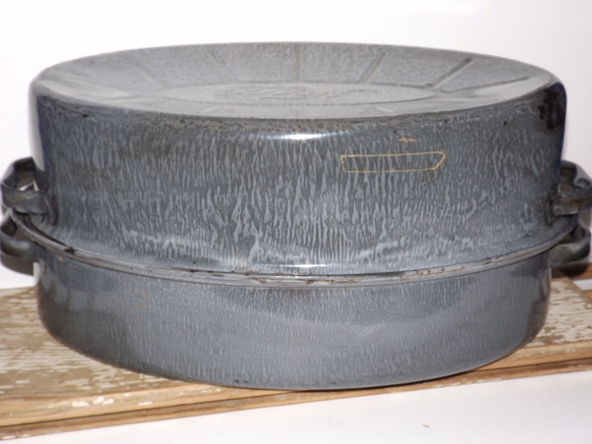 Nesco gray enamel roasting panturkey roastergray graniteware Etsy