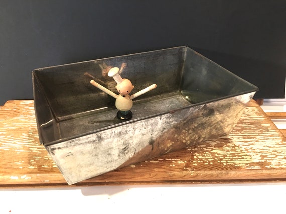 Primitive Bread Loaf Pan extra Large 12x8 Bread Pan bakeware metal Bread Pans rustic farmhouse centerpiece rusty Etsy