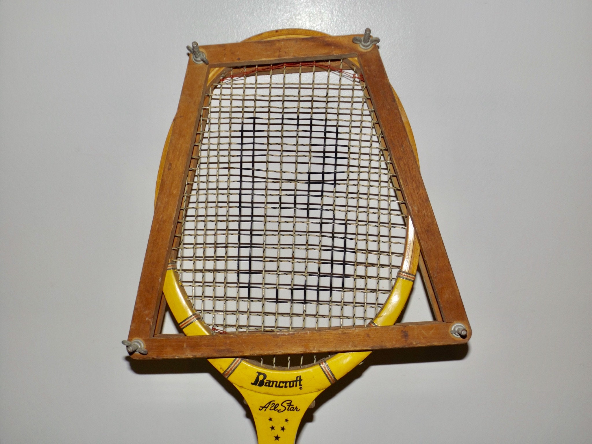 Raqueta de tenis de madera Bancroft con marco de madera All | Etsy