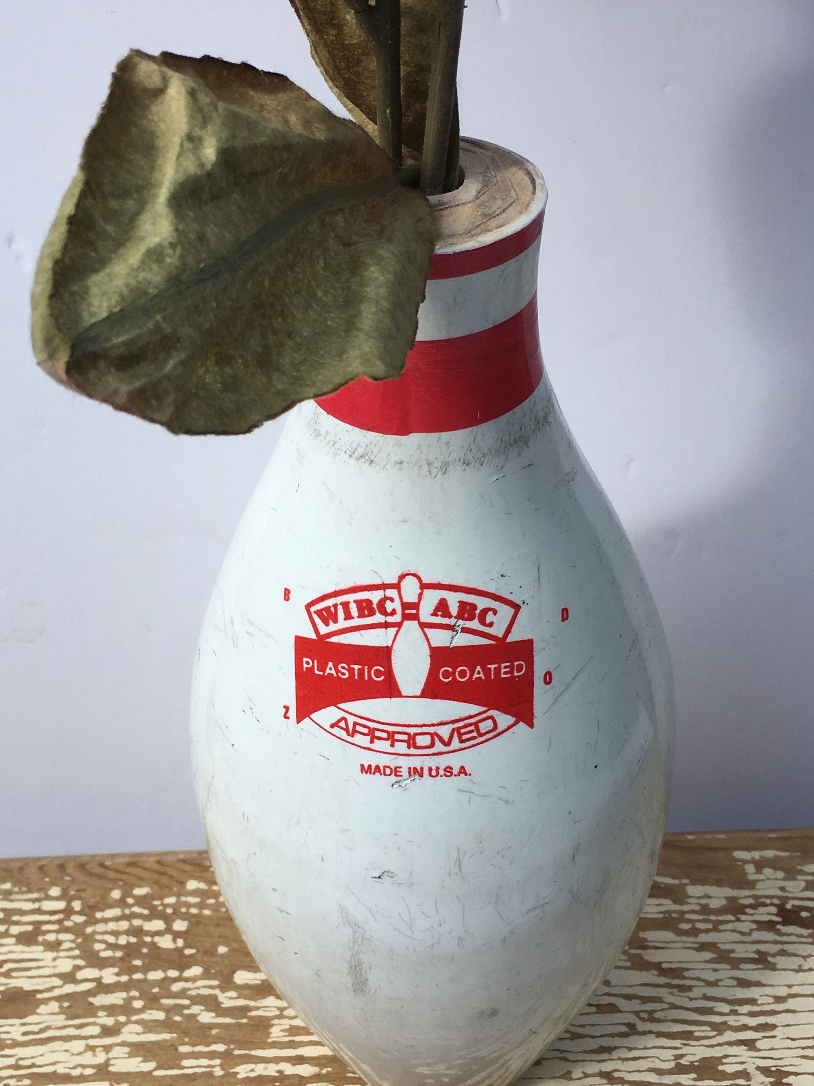 Bowling Pin vase Brunswick maxVultexAMF Litewith silk Etsy