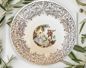 Vintage Tea Set / Silver Plated Butlers Tray / Etched Floral Tray