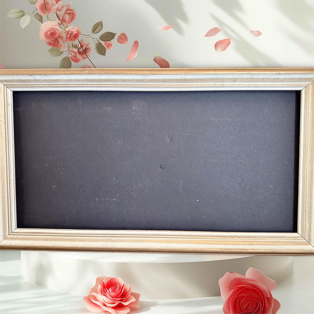 Large Gold and White Wood Picture Frames,beveled Wood,no Glass,white ...
