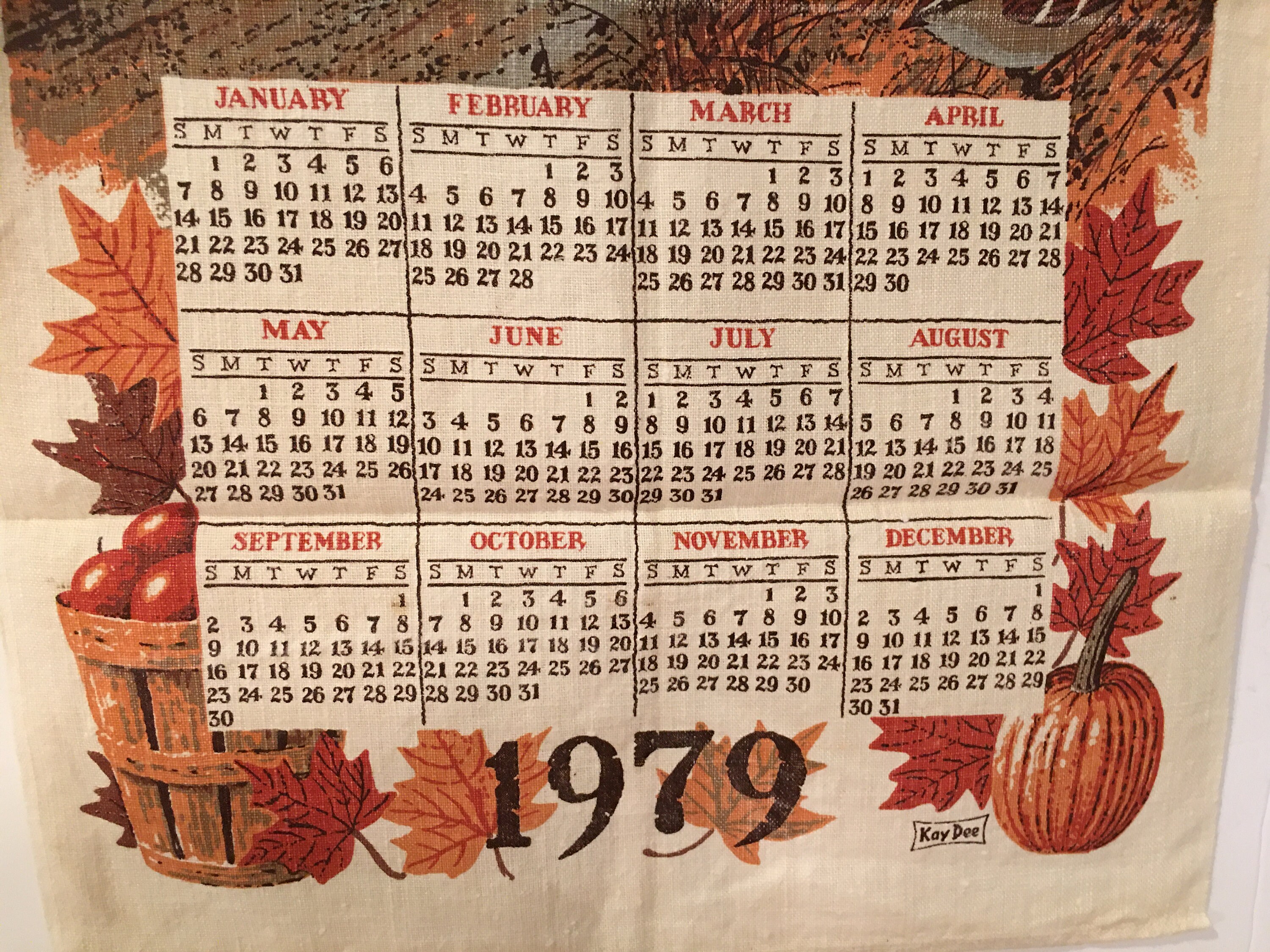 Linen Calendar Tea Towelswall Etsy
