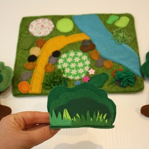 Felt forest playscape for toddler pretend play image 6