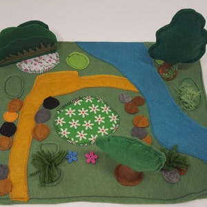 Felt forest playscape for toddler pretend play image 10