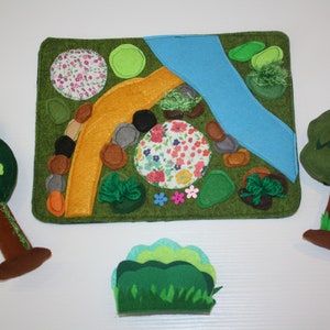 Felt forest playscape for toddler pretend play image 4