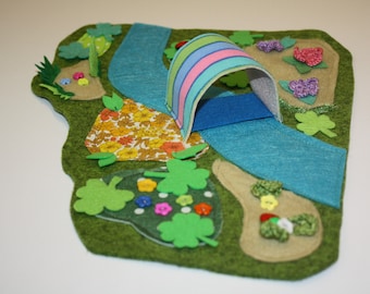 Felt playmat for toddlers and tell fairy stories