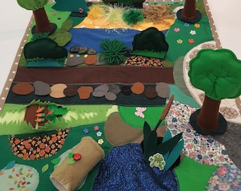Felt forest playscape for toddler