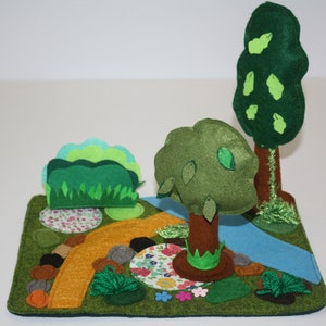 Felt forest playscape for toddler pretend play image 7