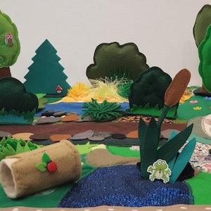 Felt forest playscape for toddler
