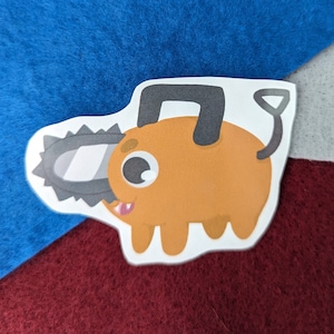 Pochita Chainsaw Man Handmade Sticker