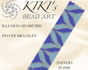 Häkelanleitung, Peyote Armband - Illusion Peyote Armband Anleitung PDF sofort download