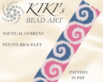 Häkelanleitung, Peyote Armband - Peyote Armband Manschette PDF Muster sofort download