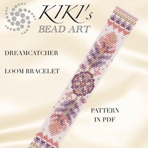 Loom bracelet pattern Bead loom pattern Dreamcatcher LOOM bracelet pattern in PDF instant download