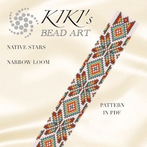 Bead loom pattern Narrow native stars LOOM pattern in PDF instant download