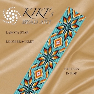 Loom Armband Schnittmuster - Lakota Stern - LOOM Armband PDF Schnittmuster sofort download