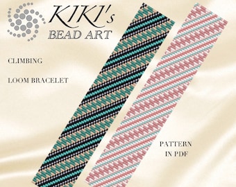 Bead loom pattern , LOOM bracelet pattern Climbing in PDF - instant download