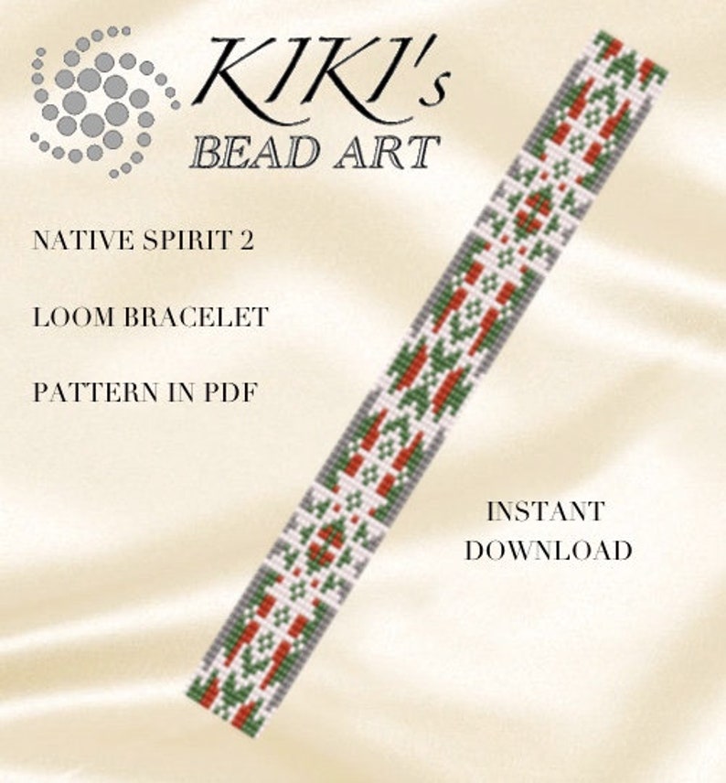 Bead loom pattern Native spirit LOOM bracelet pattern in PDF instant download image 2