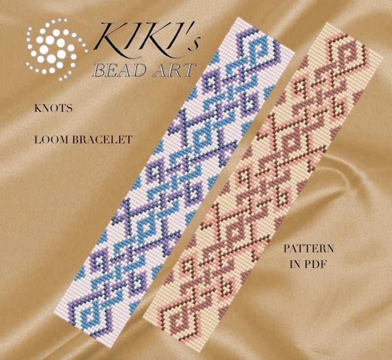 Bead loom pattern Knots Celtic inspired LOOM bracelet Etsy