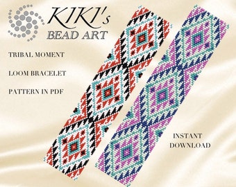 Bead LOOM Muster, Tribal moment LOOM Armband Manschette Muster im PDF - direkter Download