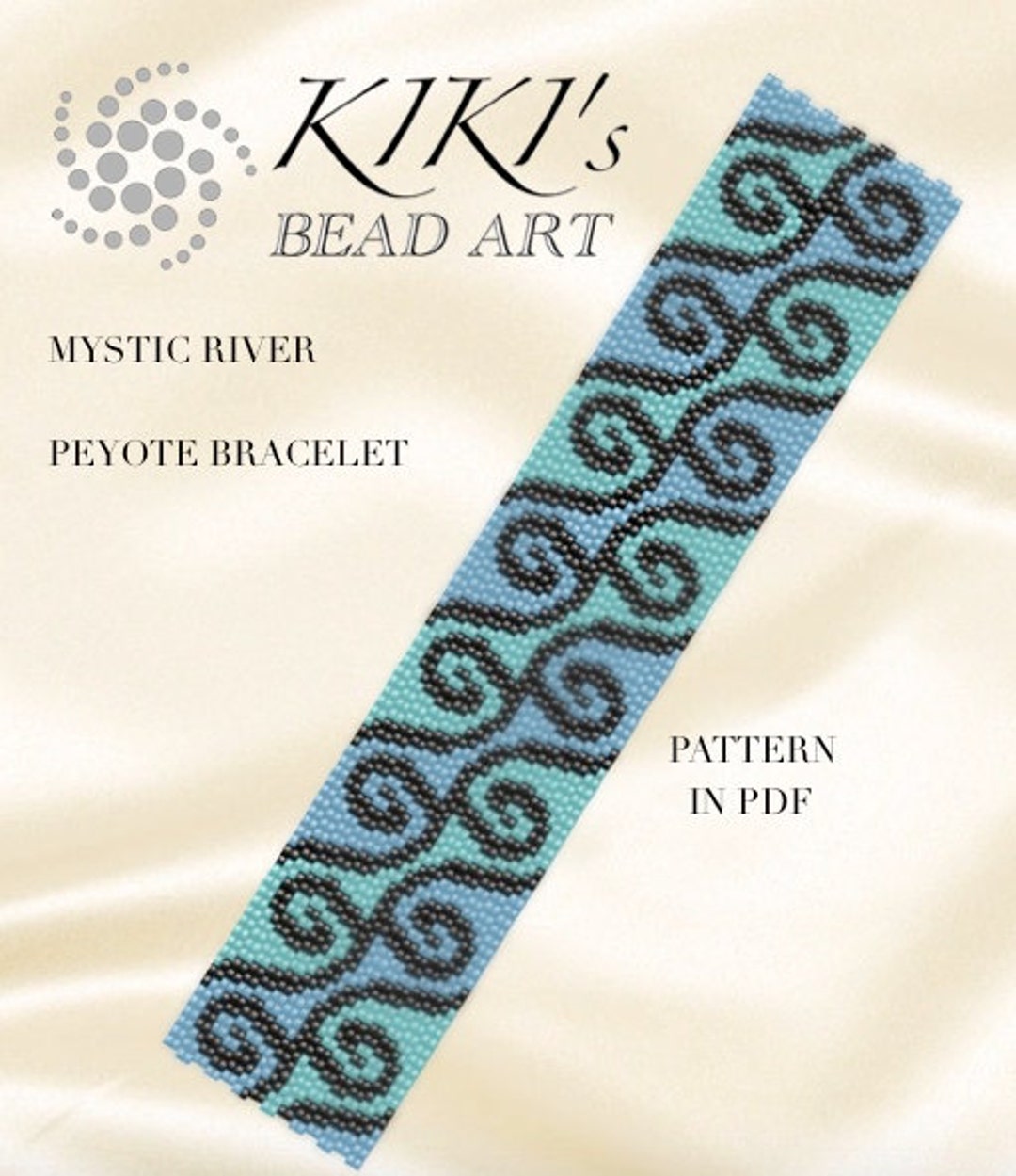 Peyote Pattern for Bracelet Mystic River Peyote Bracelet Cuff PDF ...