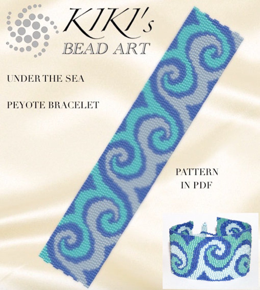 Peyote Pattern for Bracelet Under the Sea Peyote Bracelet Pattern in ...