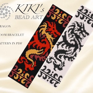 Bead loom pattern Dragon LOOM bracelet pattern in PDF - instant download